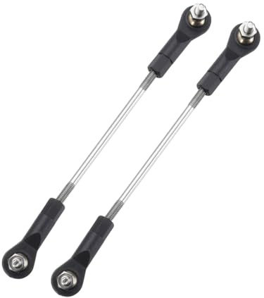 sourcing map 2Pcs Adjustable Turnbuckles Camber Link,94-104mm | Turnbuckle Rod Steering Servo Linkage with M3 Ball Head Rod Ends for RC Car Replace Parts