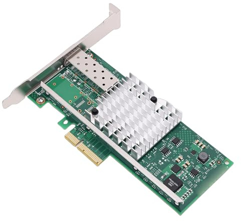 Zunate Adaptateur de Carte Réseau PCI E X4 10 Go, Carte Adaptateur Ethernet Simple SFP + Port avec Prise en Charge du Contrôleur 82599EN pour Serveur Centos Freebsd VMware ESXi