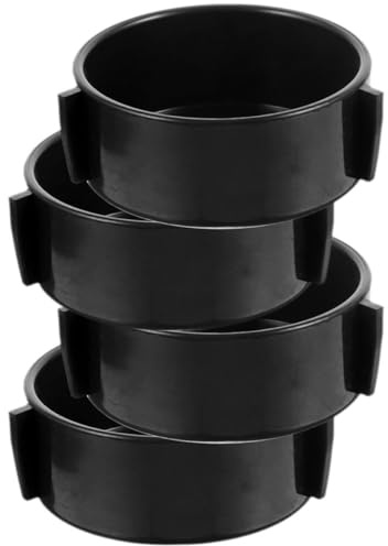 HOOWIFFY Set 4 Pezzi Ciotole in Ceramica per Rettili e Piccoli Animali, Ciotola Compatta per Acqua e Cibo in Terrario, Superficie Liscia per Alimentazione Insetti e Uso Terrari Domestici