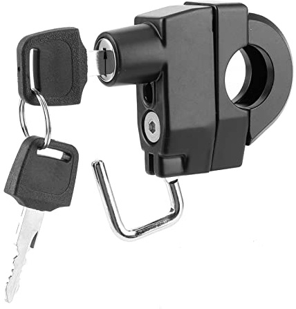 ZASCHMOY Cerradura Universal para Casco de Motocicleta Antirrobo con Llaves para Manillar de 0,9 Pulgadas - Accesorio de Seguridad de Metal Duradero
