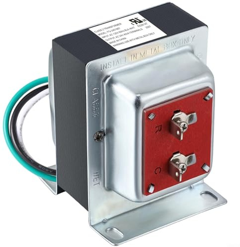 24V 40VA AC Doorbell Transformer, For Ring Video Doorbell Chime Devices UL Listed Input 120 for Safety Assurance(1PCS)