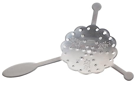 Annadue 304 Rostfritt Stål Absintsked, Cocktailbar Glaskopp Dricksfiltersked, Malört Omrörningssked för Absintset, Bitter Scoop (Plommon Absinth sked)