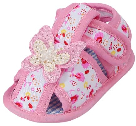 Baby Learning to Walk Sandals Spring Summer Autumn Shoes 0 1 Year Old Baby Single Shoes Cute Bow Soft Sole Newborn Baby Casual Learning to Walk Shoes 4 6 (Pink, 3.5 Infant)