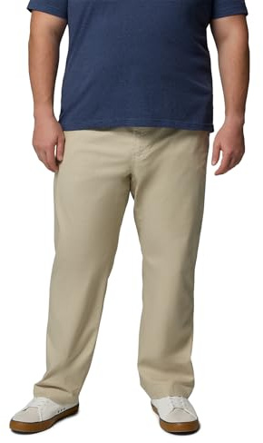 Columbia Flex Roc Pantalones para Senderismo, fósil, 33W x 30L para Hombre