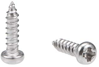sourcing map 50stk. Selbstschneidend Schrauben Kreuzschlitzkopf 316 Edelstahl Anschluss Bolzen 2x8mm