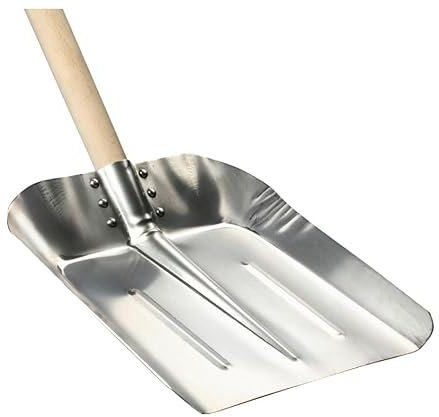 Pelle et Balayette - Pelle - Balai et pelle - Ustensiles de Nettoyage - Ramasse poussières - Ménage maison - Pelle à poussière - Pelle aluminium ALASKA avec manche en bois hêtre