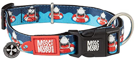 Max & Molly Hundehalsband, Welpenhalsband mit Powerschnalle, lustiger Stil für kleine, mittlere, große Hunde & Welpen, wasserdicht, bequem, verstellbar, inklusive Gotcha QR-Code Pet ID