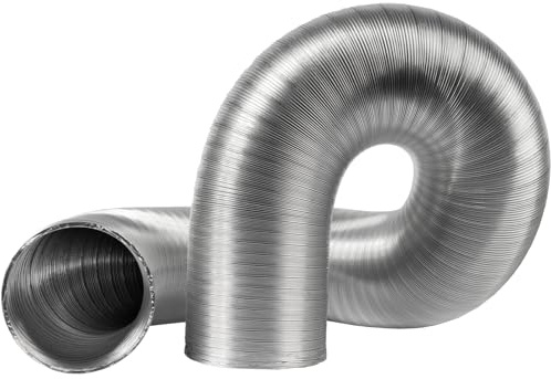 12 cm / 120 mm Alurohr - 1.5 m lang Flexibler Belüftungsrohs - für Wäschetrockner Abzugshaube, Rohrventilator, Klimaanlagen - Luftkanal Einlas, Ablufts chlauch für Gewächshauszelte, Growbox