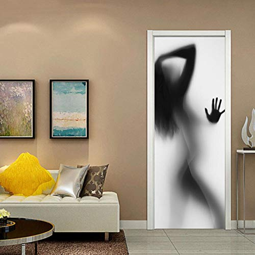 LuSeven stickers paroi de douche Beauté mat silhouette 85x215cm(33.46 inches * 84.64 inches) Maison Stickers Muraux Imperméable Stickers Salle De Bain Chambre D'Enfant Art Decor Affich Autocollants De