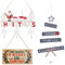 3 Pieces Christmas Hanging Decoration Wooden Christmas Tree Pendants Christmas Door Hanging Sign Hanging Ornaments