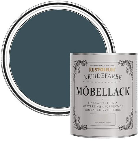 Rust-Oleum Dark Blue Upcycled Furniture Paint in Chalky Finish - Evening Blue 750ml