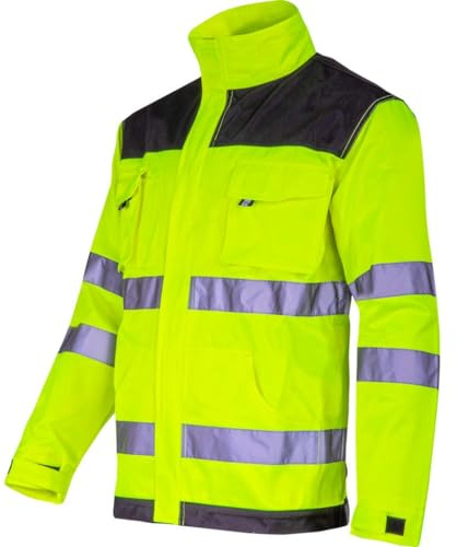 Lahti PRO WARNSCHUTZ-FLEECEJACKE Gelb und Schwarz | Größe XXL, CE, LAHTI | Hohe Sichtbarkeit | Doppelte Nähte | Handytasche