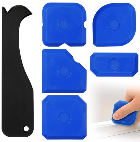6 Piece Black Grout & Silicone Remover & Smoother Former Sealant Caulking Tool