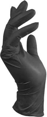 1000 Gants jetables en nitrile noir - résistants (M)