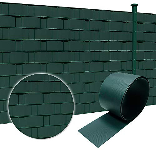 AufuN Lot de 20 bandes brise-vue en PVC rigide pour clôture de jardin, balcon, vert