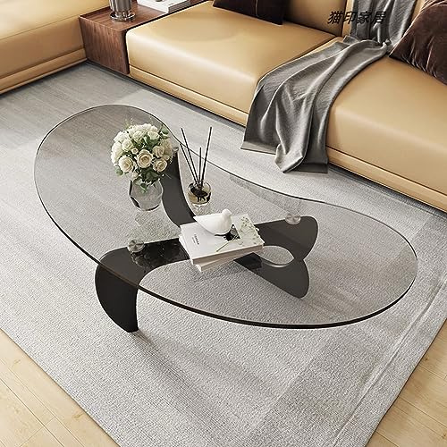 Glas-Couchtisch mit Massivholzbasis, moderner Akzenttisch aus gehärtetem Glas, Sofa-Beistelltisch for Wohnzimmer, Terrasse, Arbeitszimmer, Büro, Hotel (Color : Style a, Size : 100)
