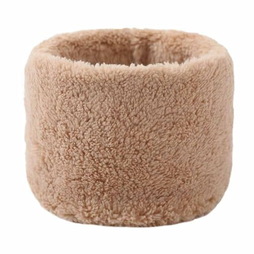 SHTGOI Sciarpa tubolare in peluche, spessa sciarpa invernale con pile, unisex, ampia protezione dell'udito, per uomini e donne in inverno, cachi, Taglia unica