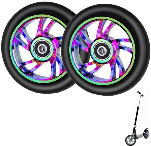 CLKE Roue Trottinette Freestyle 100mm, Roue de Trottinette Freestyle Pro Stunt,Roues de Rechange en Alliage d'Aluminium,pour Razor,Cox Swain Trotinette Freestyle