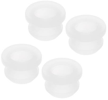 sourcing map 4Pcs Snap Rubber Grommet Hole Plug Mount Dia 10.5mm ID 7.5mm H 10mm Seal Anti-Scratch for Electrical Box Cable Pipe Transparent