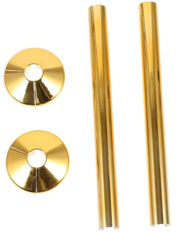 Homoyoyo 2 Satz Goldene Heizkörperrohr Abdeckplatten Aus Pvc Dekorative Rosetten Rostbeständig Einfache Montage Für Wohn Und Büroheizungen