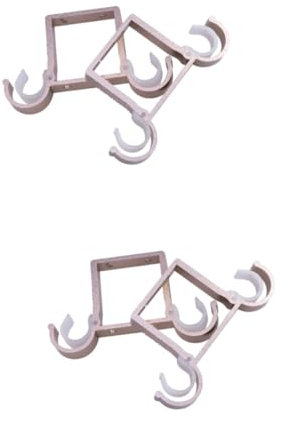 Zerodeko 4stücke Vorhangstangen Halterung Aluminiumlegierung Roségold Doppelhaken Wandmontage Für Schwere Vorhänge Und Gardinen Einfache Installation Modern Und