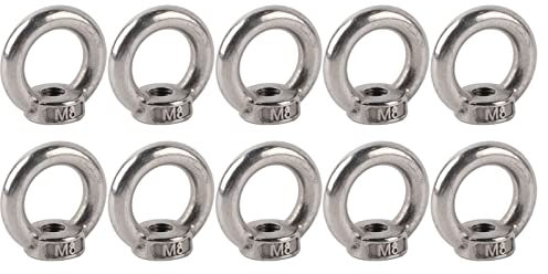 10 Stück Hochfeste Hebeösenmutter aus Edelstahl in Ringform-Befestigungswerkzeuge für Forstmaschinen (M8)