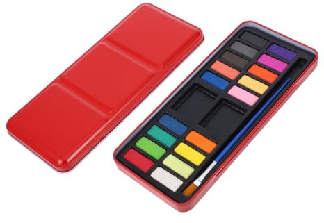 SEWACC Set Mit Aquarellfarben Kerzenherstellungsset Zeichenzubehör Aquarell Reise Aquarellfarbe Mit Tragetasche Reise en Tragbares Aquarell Harz
