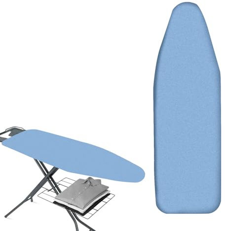 Rivestimento per asse da stiro, 130 x 51 cm, dotato di elastico, rivestimento per asse da stiro a vapore e ferro da stiro, rivestimento comodo (blu)