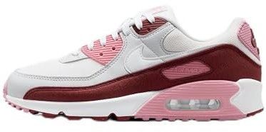 NIKE Air MAX 90 Se, Sneaker Mujer, Dark Team Red White Platinum Tint, 38 EU