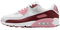 NIKE Air MAX 90 Se, Sneaker Mujer, Dark Team Red White Platinum Tint, 38 EU