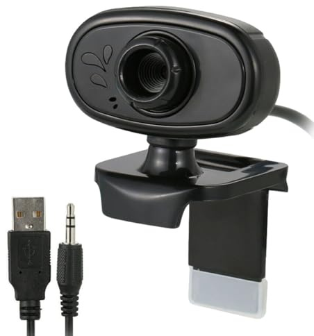 Cámara de la computadora Cámara HD 480P, micrófono con cancelación de ruido | Cámara de computadora web de escritorio USB, cámara web de transmisión para videoconferencia, chat, clases en línea