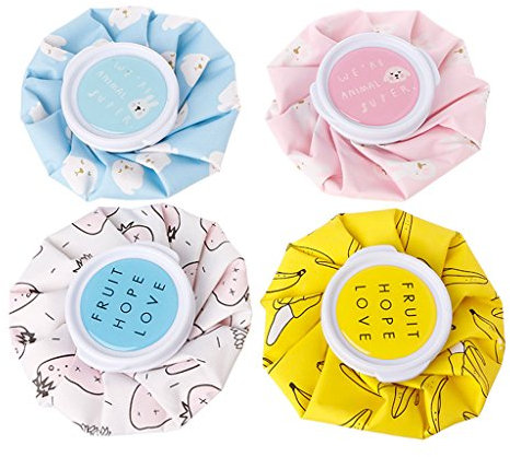 Bolsa de agua caliente redonda pequeña de 450 ml, calentador de calor relajante para invierno