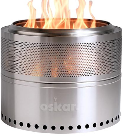Oskar Feuerschale Edelstahl Ø50 cm | Feuerstelle für Garten & Terrasse | Robust, hitzebeständig & kompakt | Outdoor Feuerschale für gemütliche Abende
