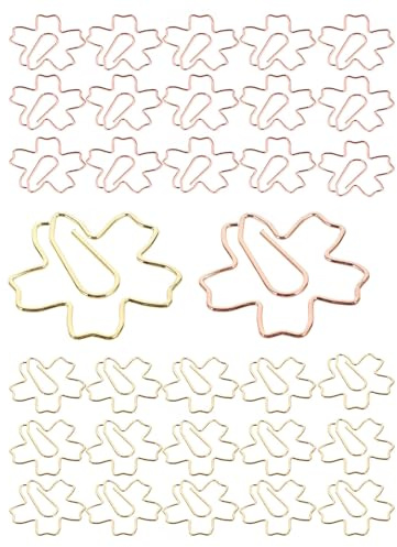 UYRVAPE 40pcs Büroklammern Herzform, Metall, buntes Tier-Design, Kirschblüten Büroklammern, Cartoon-Lesezeichen für Büro, Schule, Notizbuch, Geschenke für Frauen, Kinder, Haustierliebhaber, Kollegen