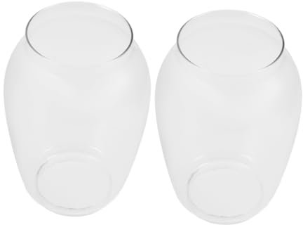 ADOCARN 2 Stück Vintage Kerosinlampe Glaszylinder Ersatz Klarglas Winddicht für Retro Öllampen Nostalgische Outdoor Dekoration Einfache Installation für Camping und Gartenbeleuchtung