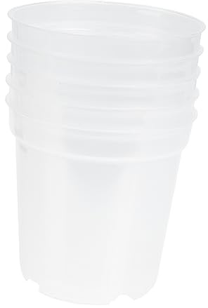 TOYANDONA 5piezas Maceta Transparente de Plástico para Jardinería Contenedores para Plantas de Exterior para Viveros de Flores y Orquídeas