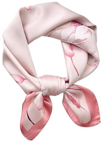 Imitation Silk Small Square Scarf for Women - Lightweight 21 Neckerchief with Vibrant Prints, Versatile Headscarf for Fashion, Gift for Any Occasion