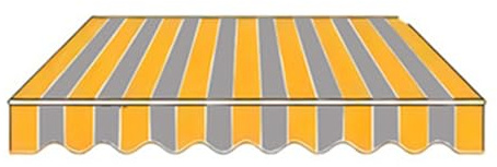 Ukkajovlex Tela De Repuesto para Toldo, Lona De Toldo por Metros，2x1.5~7x4m Tela Parasol Rayas，Lonas para Pergolas，Lona Recambio para Toldo Jardín Patio Terraza Balcón Exterior(Yellow1,3.5x2.5m)