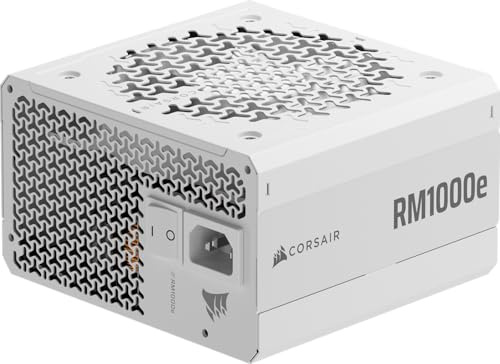 Corsair RM1000e (2025) Fully Modular ATX Power Supply with 12V-2x6 Cable, Compatible with ATX 3.1 and PCIe 5.1, Cybenetics Gold Efficiency, Capacitors with Classification