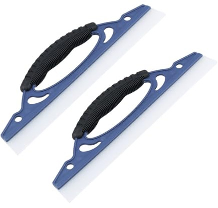 Gogogmee 2pezzi Tira Acqua Per Vetri Doccia Auto e Specchi Raschietto Ergonomico Per Pulizia Facile e Rapida Di Porte Doccia Finestre e Parabrezza