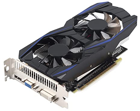 VBESTLIFE 4GB Graphics Card, DDR5 128Bit GPU, 700MHz PCIE 2.0 Gaming Video Card, Desktop Computer Graphics Card with Dual Cooling Fan