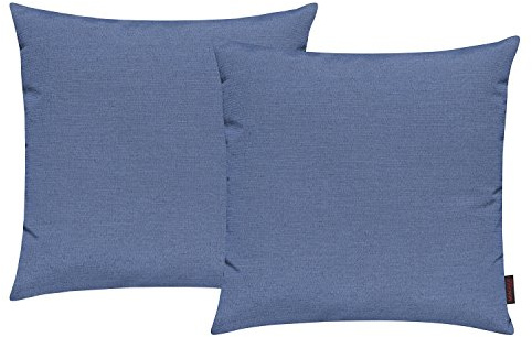 Magma Heimtex Fino Kissenhülle ca. 50 x 50 cm Farbe 10 Blau (2er Set)