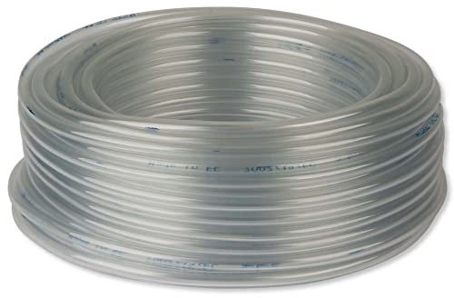 Teichpoint 25 m PVC Luftschlauch 4mm innen, 6mm aussen, glasklar transparent, Belüfterschlauch für Teiche und Aquarien Schlauch Rolle