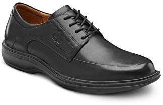 Dr. Comfort Clásico de los hombres terapéuticos diabéticos extra profundidad vestido zapatos de cuero encaje, negro (Negro), 45.5 EU