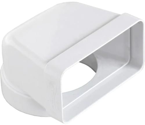 First Curva Verticale per Passaggio da Tubo di aerazione Tondo a Rettangolare 100mm/120x60mm, Multicolore, D. 100/120x60 mm