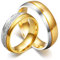 ANAZOZ Edelstahl Ringe Paar, Eheringe Herren Gold Schlicht Größe 65 (20.7) Herren Ringe Vergoldet 18k