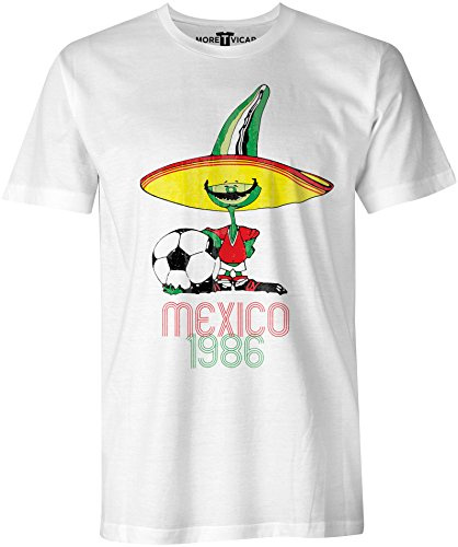 More T Vicar Retro Pique Mexico 86 - Football Coupe du Monde Homme T-Shirt