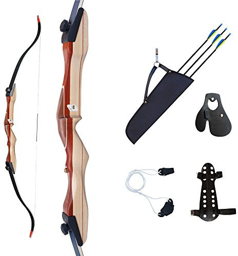 Bogenset Einsteigerset Recurvebogen Ragim Wildcat Black mit Carbonpfeilen 34 lbs