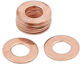 X AUTOHAUX 10pcs 9mm Inner Dia Car Copper Washers Flat Sealing Gasket Ring | Gaskets rings, Copper sealing washers