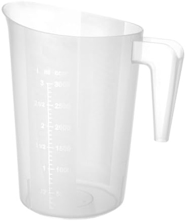 HENDI Messbecher, mit Skalierung, Stapelbar, Bruchsicher, 3,0L, ø181x(H)233mm, Polypropylen